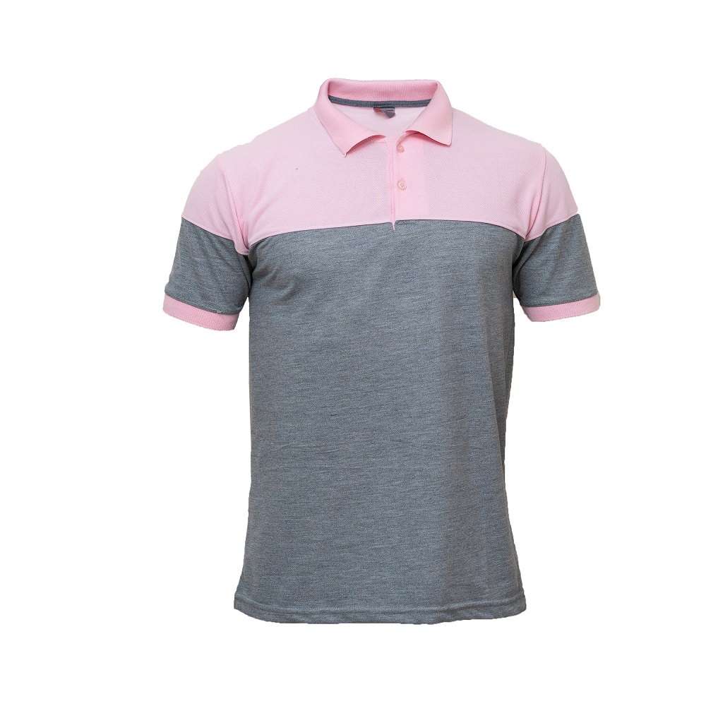 پولو شرت polo طوسی صورتی